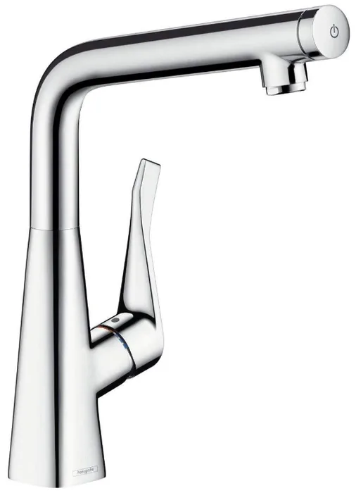 Hansgrohe Metris Select M71 320 — Mitigeur à bec orientable · Chrome