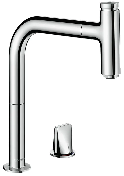 Hansgrohe Metris Select M71 200 — Mitigeur à bec extractible · Chrome