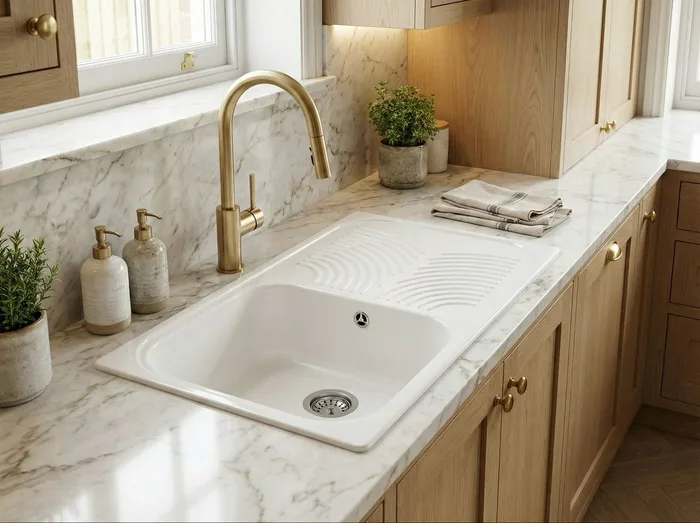Bluestone Viva — Évier une cuve · 85 × 50 cm