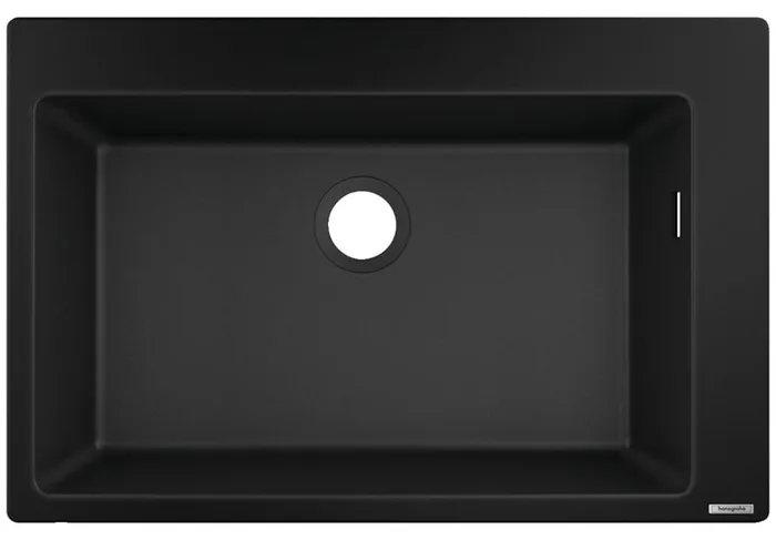 Hansgrohe S51 — Évier une cuve · 75 × 49 cm · Noir graphite