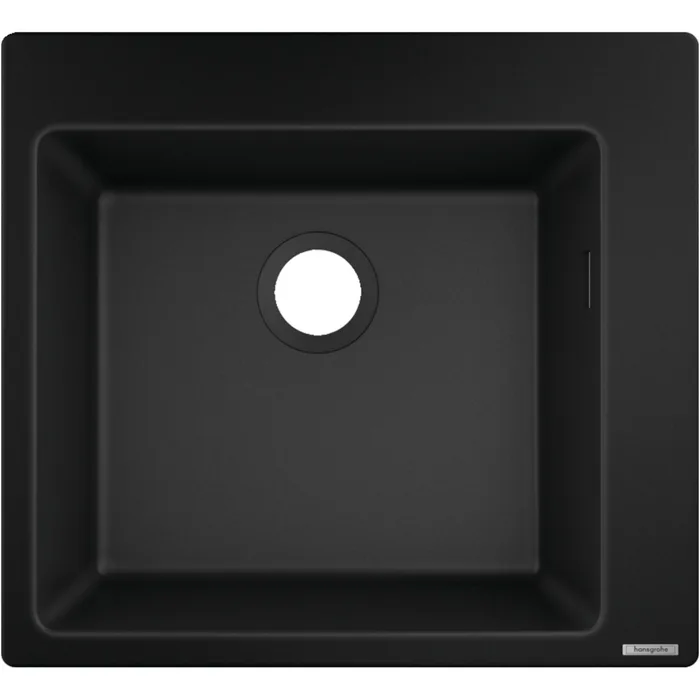 Hansgrohe S51 — Évier une cuve · 59 × 49 cm · Noir graphite