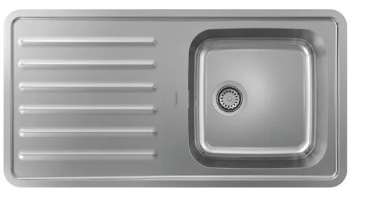 Hansgrohe S41 — Évier une cuve · Inox brossé
