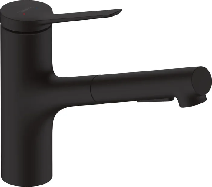 Hansgrohe Zesis M33 150 — Mitigeur à bec extractible · Noir mat