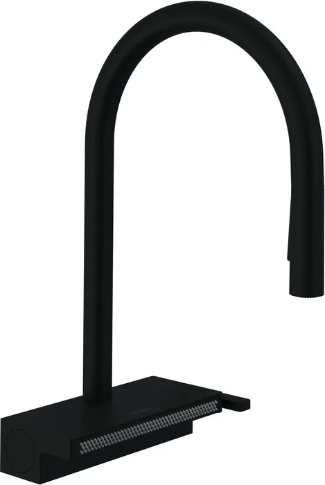 Hansgrohe Aquno Select M81 170 — Mitigeur à bec extractible · Noir mat