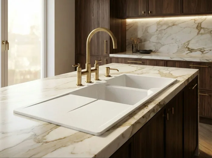 Bluestone Farah — Évier deux cuves · 116 × 50 cm