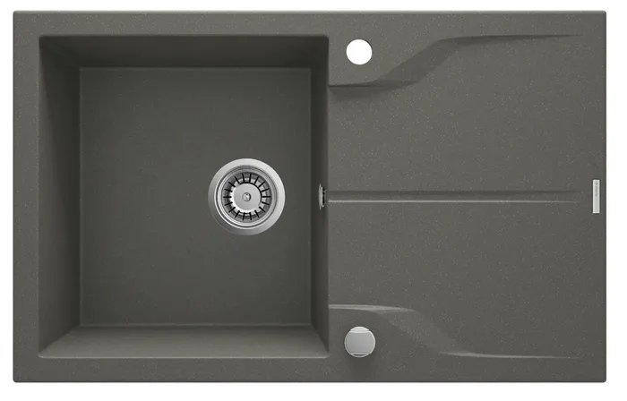 Deante Andante — Évier une cuve · 78 × 49 cm · Anthracite métallisé