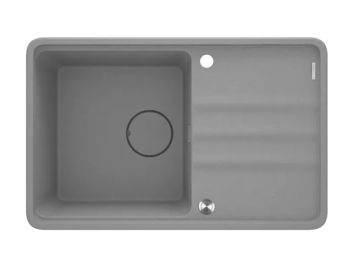 Deante Momi — Évier une cuve · 78 × 50 cm · Gris métallisé