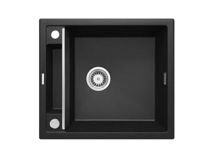 Deante Magnetic — Évier une cuve · 56 × 50 cm · Graphite métallique