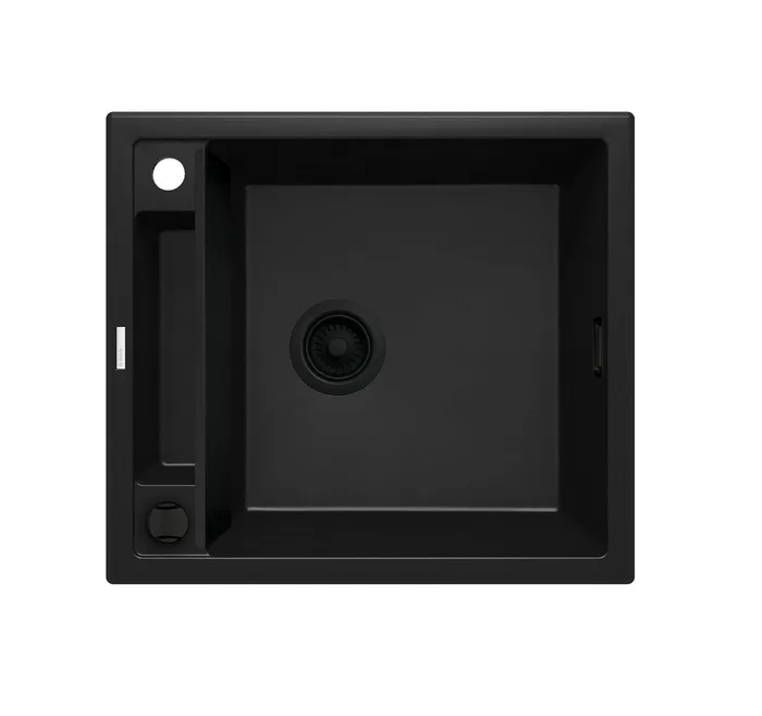 Deante Magnetic — Évier une cuve · 56 × 50 cm · Noir mat