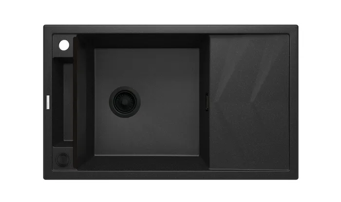 Deante Magnetic — Évier une cuve · 82 × 50 cm · Graphite métallique