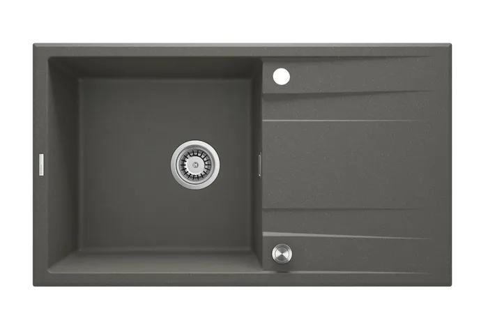 Deante Eridan — Évier une cuve · 86 × 50 cm · Anthracite métallisé