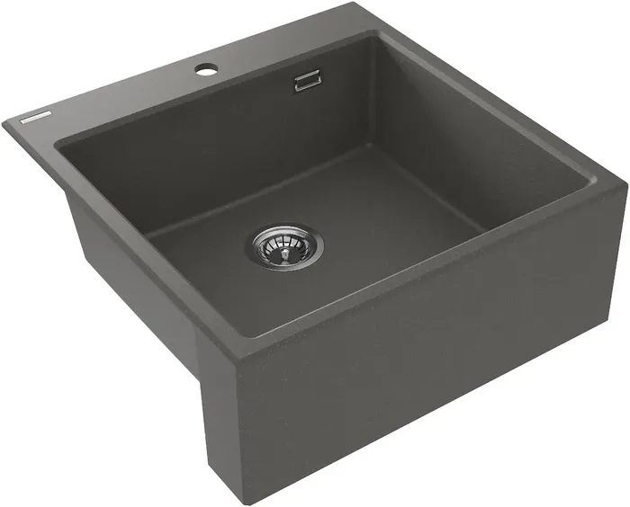 Deante Eridan — Évier une cuve · 60 × 61 cm · Anthracite métallisé