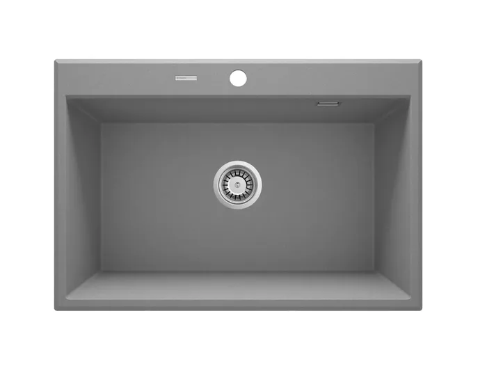 Deante Eridan — Évier une cuve · 70 × 52 cm · Gris métallisé