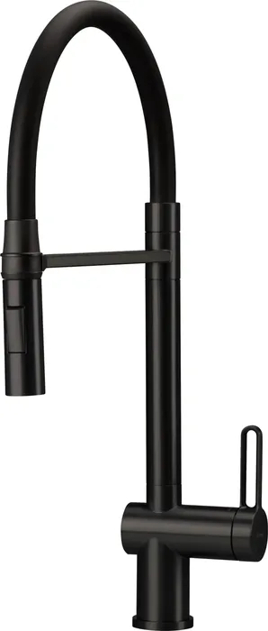 Deante Magnetic — Mitigeur à bec extractible · Noir mat