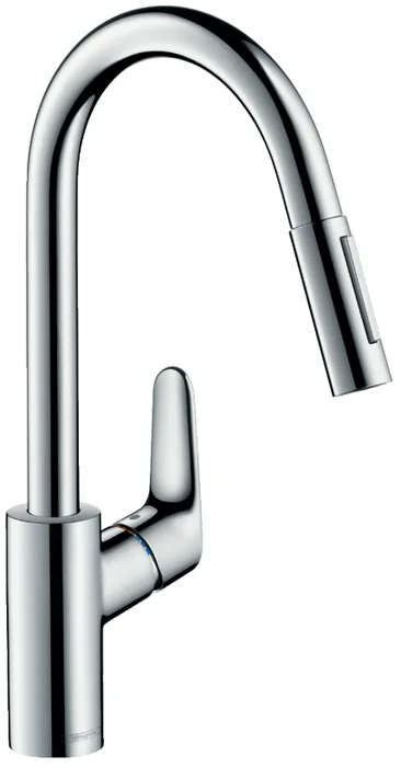 Hansgrohe Focus M41 — Mitigeur à bec extractible · Chrome